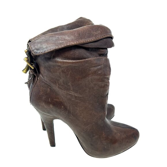 Report Signature High Heeled Brown Howell Ankle Boots Size 9 - Picture 1 of 5